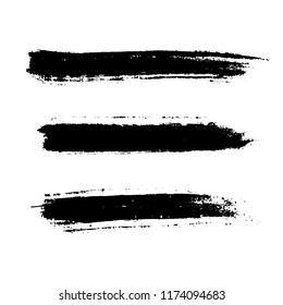Vector EPS10 illustration of grunge brush strokes sloppy black isolated on white background