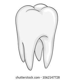 Vector EPS10 illustration human tooth isolated object on white background. Dental, medicine and health concept design element.