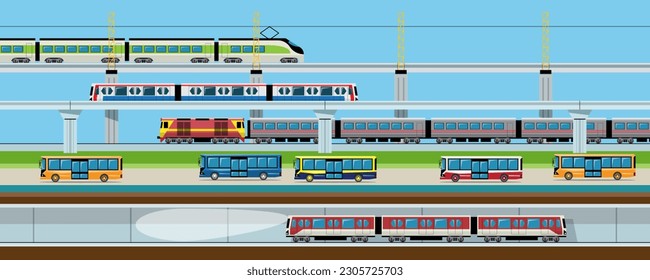 VECTOR EPS10 - Massenverkehr in der Stadt,