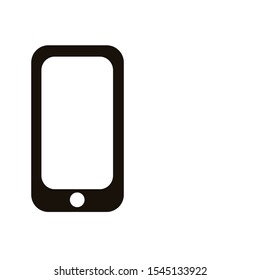 Vector Eps10 mobile Phone White Touch Screen On White Isolated Background