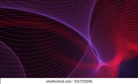 Vector EPS10 with transparency. Abstract composition, warp shapes. Technology fractal styled background for presentation, wallpaper, headline cover or banner. Opical illusion. Relax theme