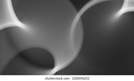 Vector EPS10 with transparency. Abstract composition, warp shapes. Technology fractal styled background for presentation, wallpaper, headline cover or banner. Opical illusion. Relax theme
