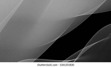 Vector EPS10 with transparency. Abstract composition, warp shapes. Technology fractal styled background for presentation, wallpaper, headline cover or banner. Opical illusion. Relax theme