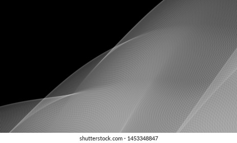 Vector EPS10 with transparency. Abstract composition, warp shapes. Technology fractal styled background for presentation, wallpaper, headline cover or banner. Opical illusion. Relax theme