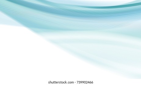Vector EPS10 with transparency. Abstract composition, curve lines with copy space. Lines with illusion of blur effect. Place for text. Background for presentation. Digitally wallpaper. 16 : 9