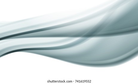 Vector EPS10 with transparency. Abstract composition, curve lines with copy space. Lines with illusion of blur effect. Place for text. Background for presentation. Digitally wallpaper. 16 : 9