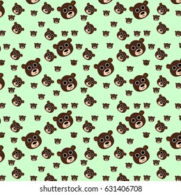 VECTOR eps10,bear pattern.Repeating animal background,vector background,wallpaper,texture,pattern,pastel background,illustrator