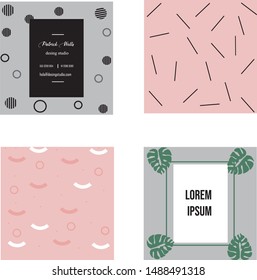 Vector EPS8 memphis card minimals