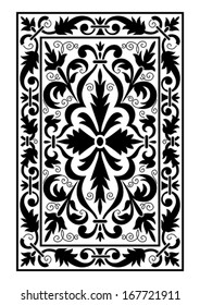 Vector EPS8 vintage design elements. Spanish textile design from 16th century.