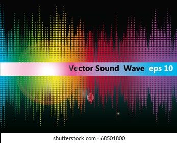 Vector equalizer Abstract Sound Wave. eps 10.