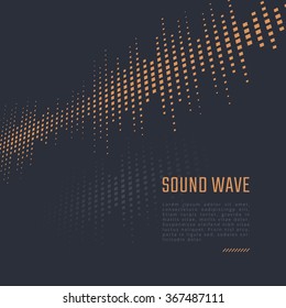 Vector equalizer background. Music poster. Sound wave