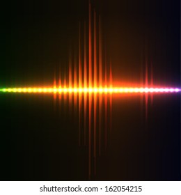Vector equalizer, color lights background 