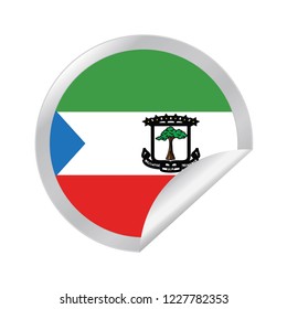 Vector Equatorial Guinea circle folded