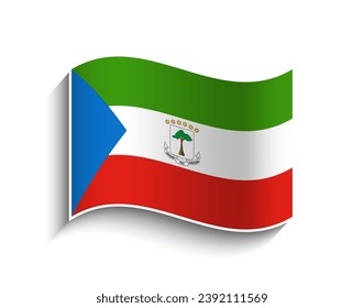 Vector Equatorial Guinea waving Flag Icon