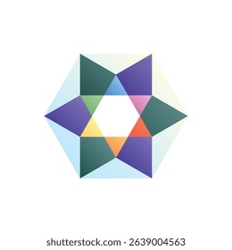 Vector equilibrium. Editable vector icon, coloured.