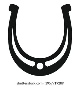 Vector equipment horseshoe black simple icon isolated