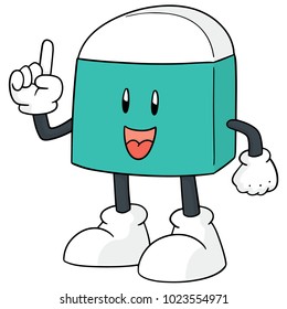 vector of eraser cartoon