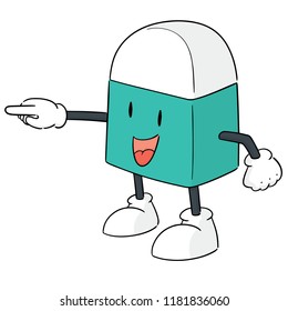 vector of eraser cartoon