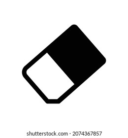 vector eraser icon in flat style