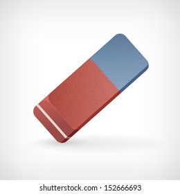 Vector eraser illustration isolated from background