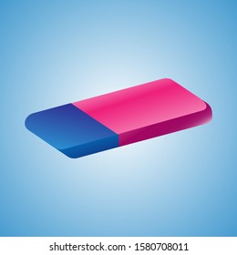 vector eraser on a blue background,