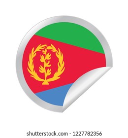 Vector Eritrea circle folded