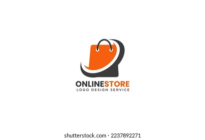 Vector eshop or online shopping logo also estore logo design