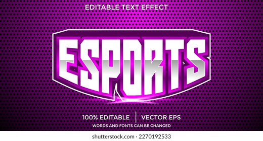 Vector esport text effect editable gamer and stream text style