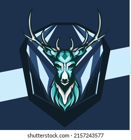 vector esports design illustration deer logo 