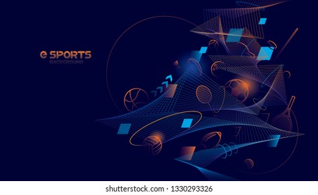 Vector esports with futuristic technology background design.