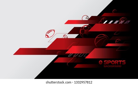 Vector esports with futuristic technology background design.