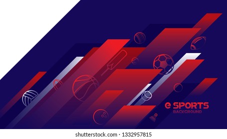 Vector esports with futuristic technology background design.