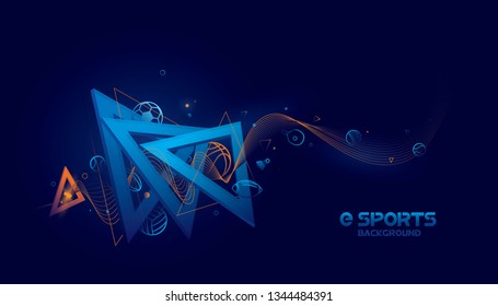 Vector esports with futuristic technology background design.