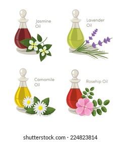 Vector Essential Oils Set