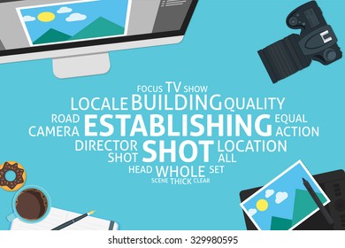 Vector Establishing Shot Concept,template