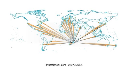 Vector eSwatini concept map, export concept map for eSwatini on white background suitable for export concepts. 