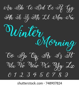 Vector et of hand drawn alphabet letters