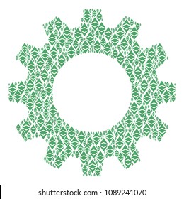 Vector Ethereum classic icons are composed into cog combination. Engineering design concept constructed of Ethereum classic objects.