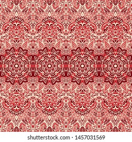 Vector Ethnic Abstract Seamless Festive christmas pattern background ornamental. Vector illustration. Textile fabric ikat design