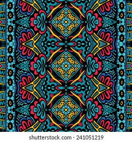 Vector Ethnic Abstract Seamless Festive pattern background ornament