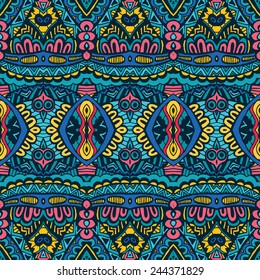Vector Ethnic Abstract Seamless Festive pattern background 