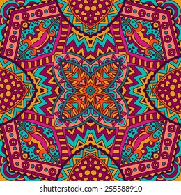 Vector Ethnic Abstract Seamless Festive pattern background ornament