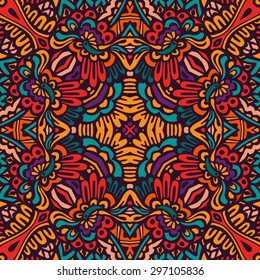 Vector Ethnic Abstract Seamless Festive pattern background ornamental