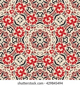 Vector Ethnic Abstract Seamless Festive pattern background ornamental