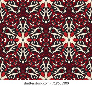 Vector Ethnic Abstract Seamless Festive pattern background ornamental