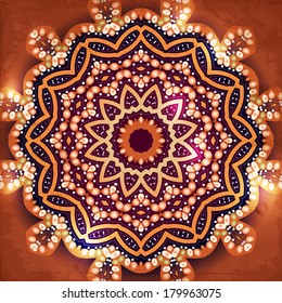 Vector Ethnic Circle Ornament