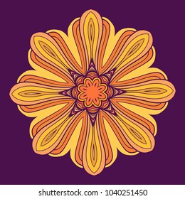 Vector ethnic colorful mandala motif