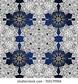 Vector ethnic elements seamless pattern.