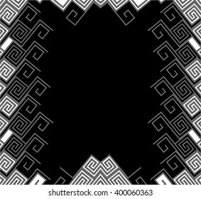 Vector. Ethnic endless stylish geometric seamless pattern. Template for design textile, backgrounds, wrappers, package, wallpaper. Frame