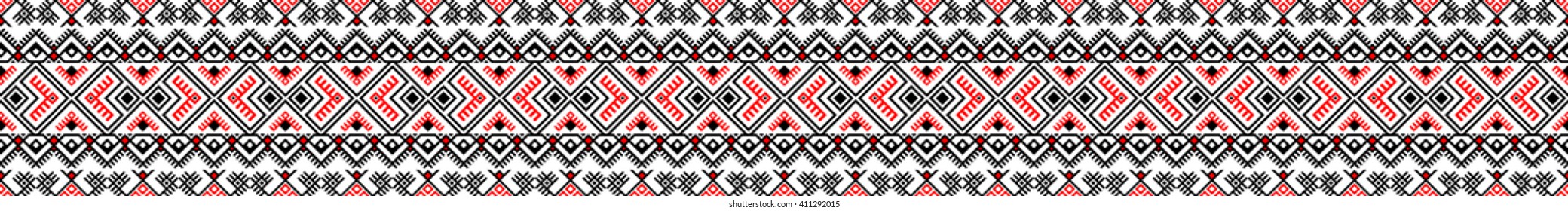 Vector. Ethnic endless stylish geometric seamless pattern. Template for design textile, backgrounds, wrappers, package, wallpaper